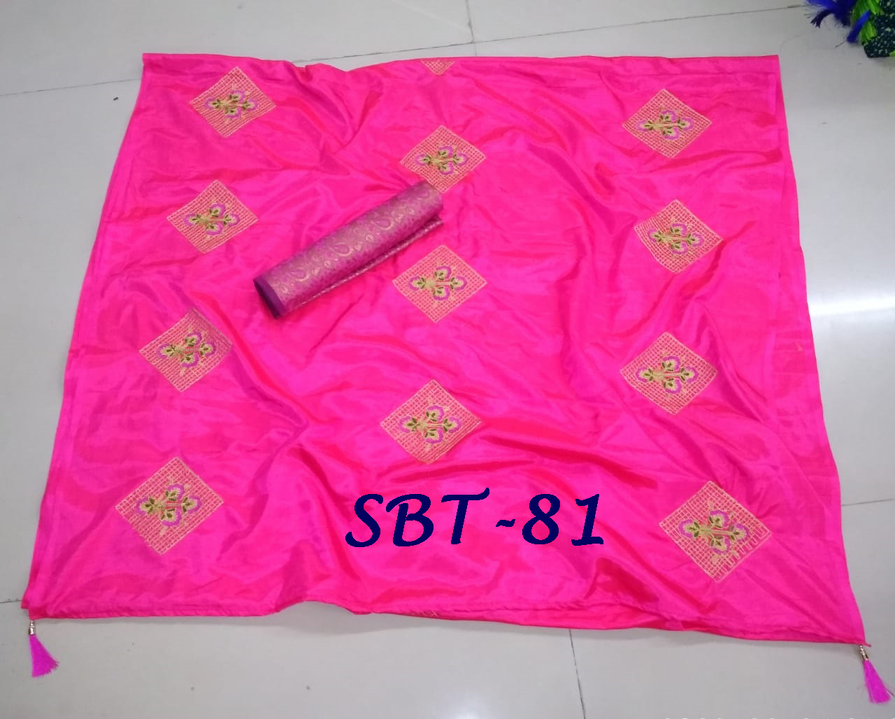 Heavy Embroidery Work Sana Silk Saree