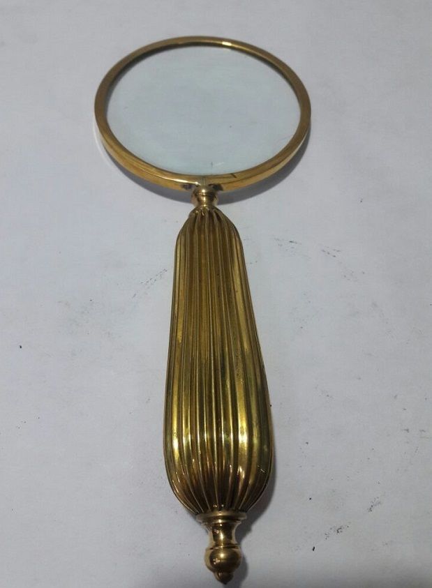 Gold Flower Antique Large Magnifying  Glass