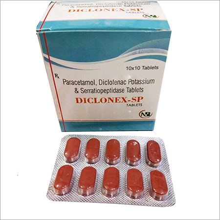 Paracetamol Diclofenac Potassium Serratiopeptidase Tablets
