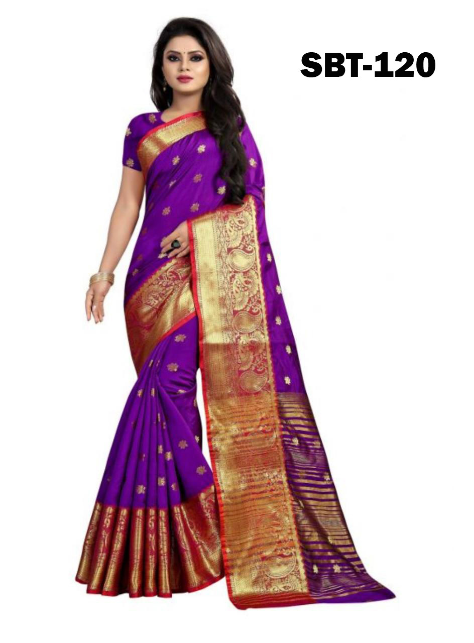 Cotton Silk Saree With Mango Design