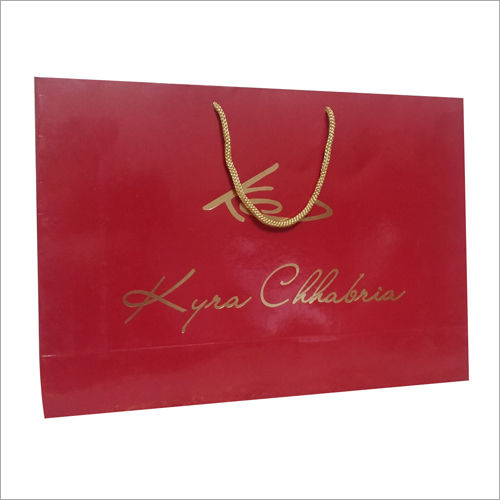 Customized Red Paper Bag Size: 16 L X 15.25 H X 6 W