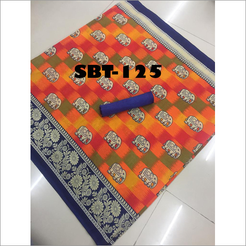 Printed Art Silk Saree With Blouse Piece