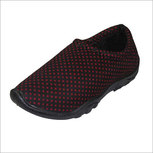 Red And Black Ladies Casual Shoe