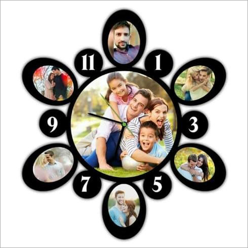Black Sublimation Acrylic Print Wall Clock