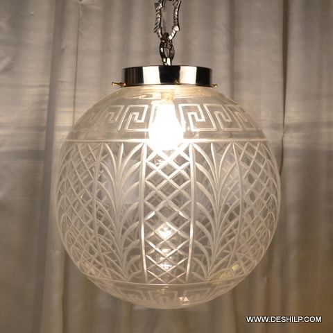 BIG BALL SHAPE CUT GLASS WALL HANGING