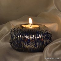 SILVER GLASS T LIGHT CANDLE