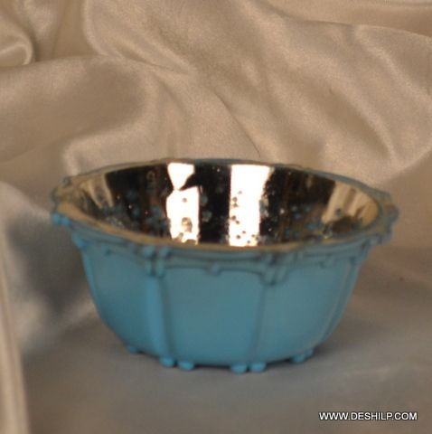 SILVER GLASS BOWL