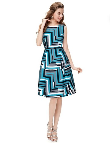 Western Tops - Crepe, Sizes S-XXL, C-Green, Sleeveless, Printed, All Season | Washable, No Fade, Designer Western Frock Suit