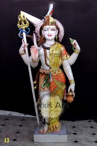 Marble Ardhanarishvara Statue Height: 36 Inch (in)