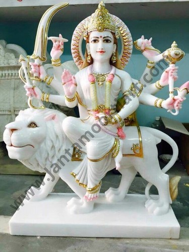 White Durga Mata Statue