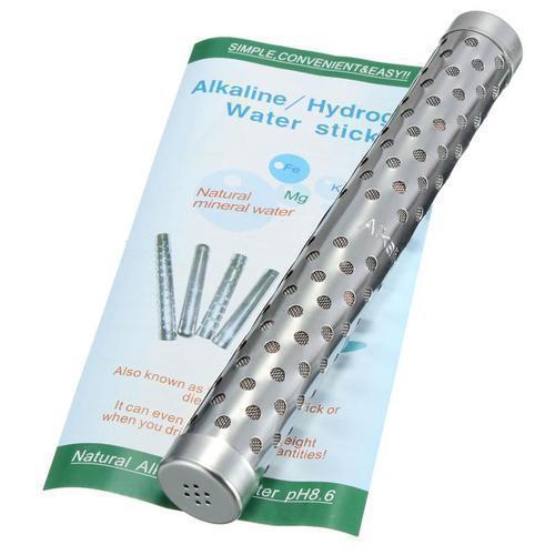 Alkaline Water Stick - Stainless Steel, Silver Color | Tourmaline Ceramics, Detoxifying Effect, Negative Ionization Technology