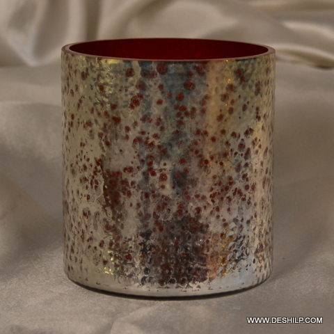 Silver Glass Decor Candle Holder For Home Decoration - Style: Antique Imitation