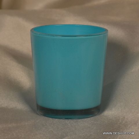 COLORFUL GLASS CANDLE HOLDER