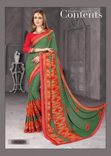 Fancy Saree - Rennial Georgette Fabric, 12 Exclusive Color Options | Latest Printed Design Perfect for Daily Wear