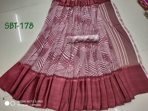 Georgette Sartin Patta Saree