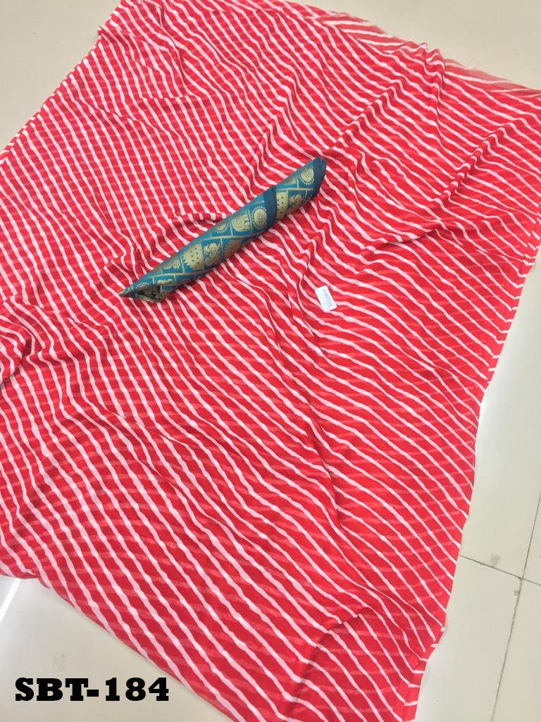 Leheriya Saree with Heavy Brocade