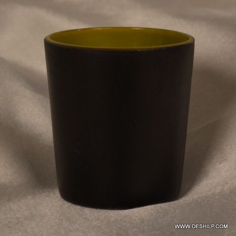 BLACK  COLOR GLASS CANDLE HOLDER