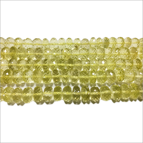 Lemon Quartz Rondelle Beads Grade: A