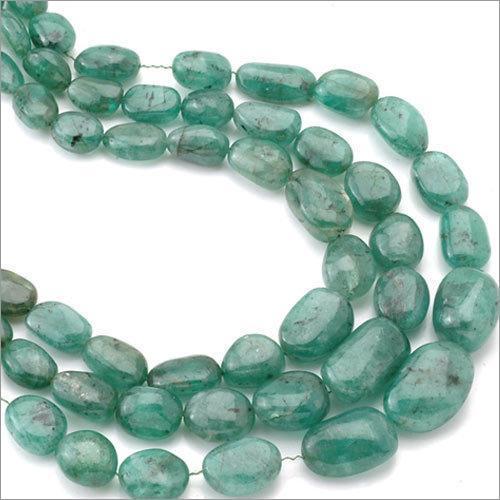 Emerald Tumbled Beads By GANESH GEMS