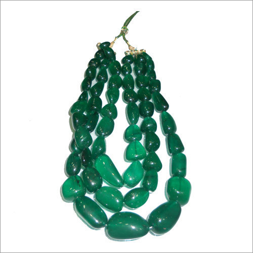 Hand Polished Green Onyx Tumble Beads