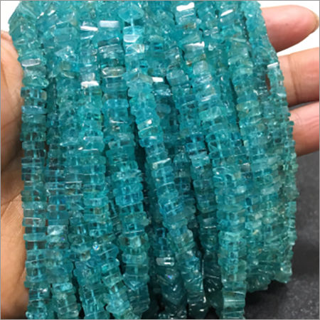 Sky Apatite Heishi Cut Square Shape Beads