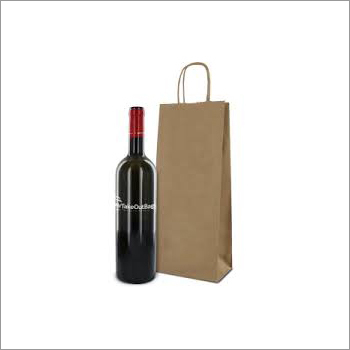 Bottle Kraft Paper Bag - Kraft Paper Customized Sizes Colors: Brown White | Eco-Friendly Moisture Proof Recyclable Shock Resistant