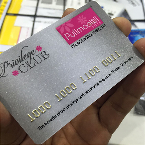 PVC Metallic Card - .80 mm Thick Glossy & Matt Finish | Smooth Surface Flexible PVC Embossed Design with Metallic Finish Rectangular ATM Size
