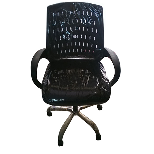 Revolving Executive Office Chair - Leatherette Material, Metal Base | Ergonomic Design, Pneumatic Height Adjustable, Revolving Base, Back Support