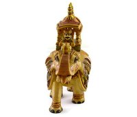 Indian Handmade Home Decorative Figurine Hand Painted Resin Elephant Huge Statue