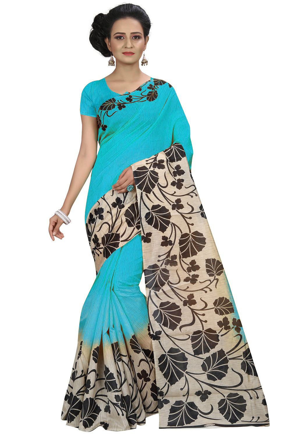 Printed Banglori Silk Saree