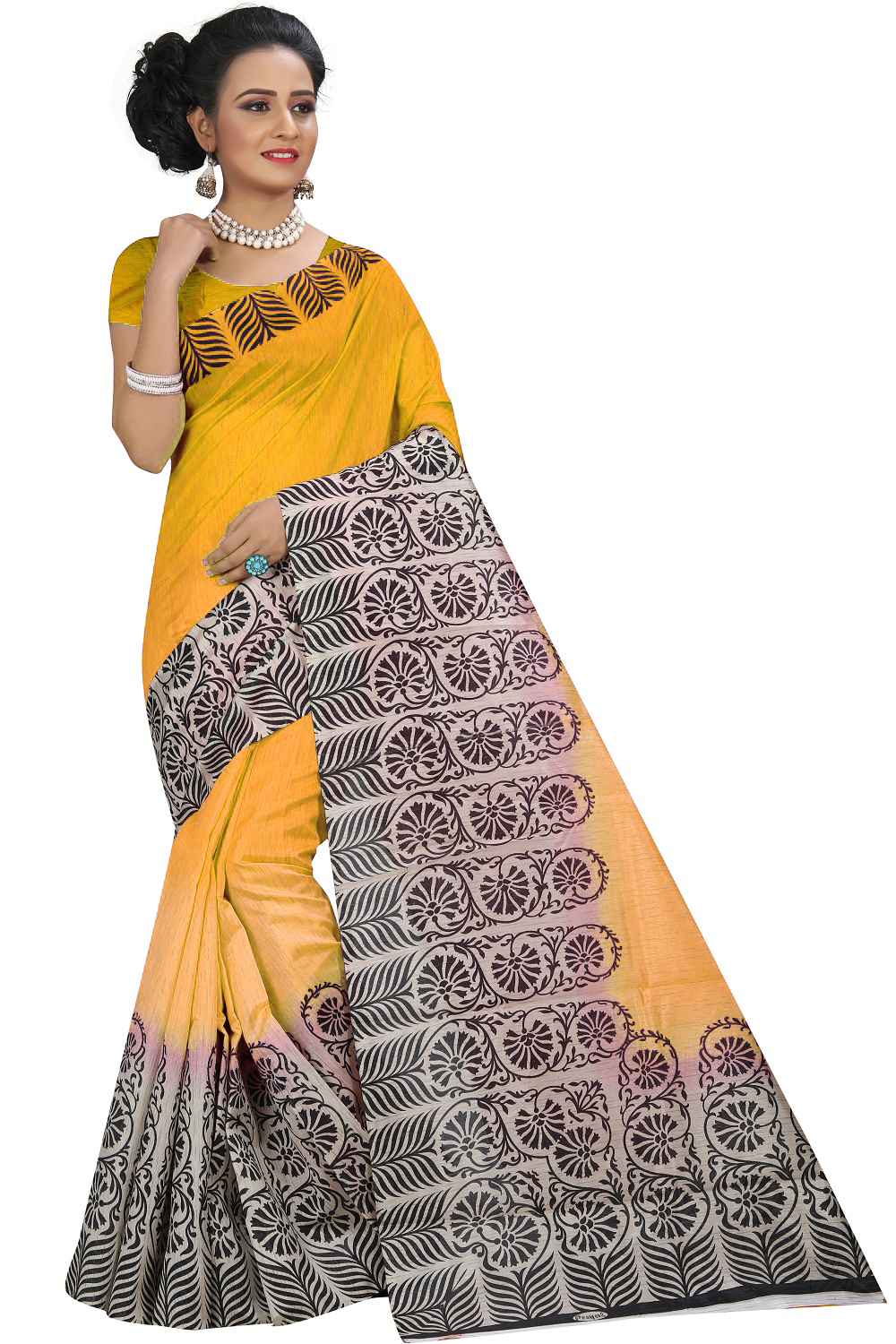 Printed Banglori Silk Saree