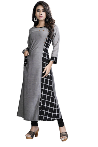 Grey Pocket Kurti