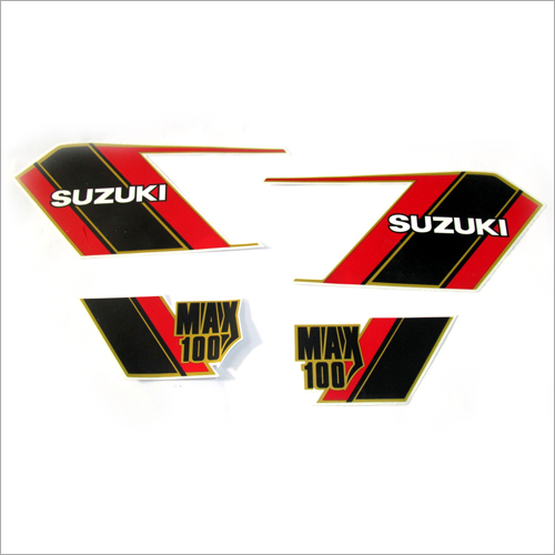 Black And Red Motorcycle Vinyl Sticker