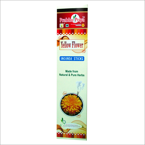 Yellow Flower Incense Sticks - 100% Natural Bamboo, Eco-Friendly and Easy to Clean Herbal Fragrance