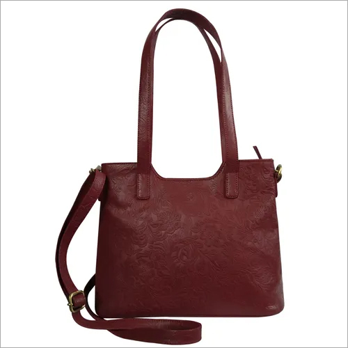 Leather Embossed Shoulder Office Handbag For Women