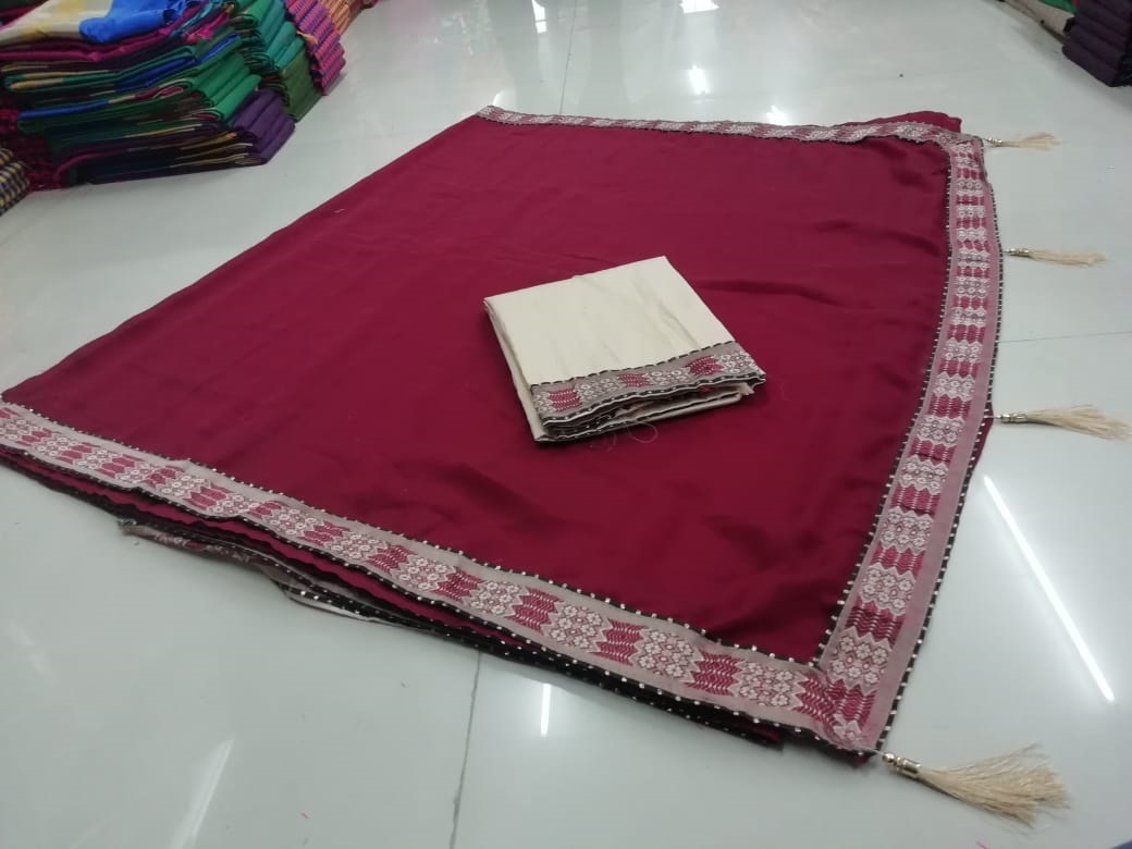 New Printed Rangoli Crepe Sarees