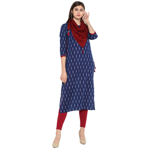 Casual Kurti With Scarf