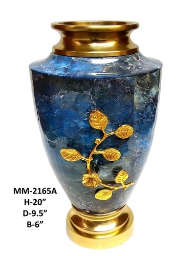 Brass Marble Decorative Leaf  Flower base
