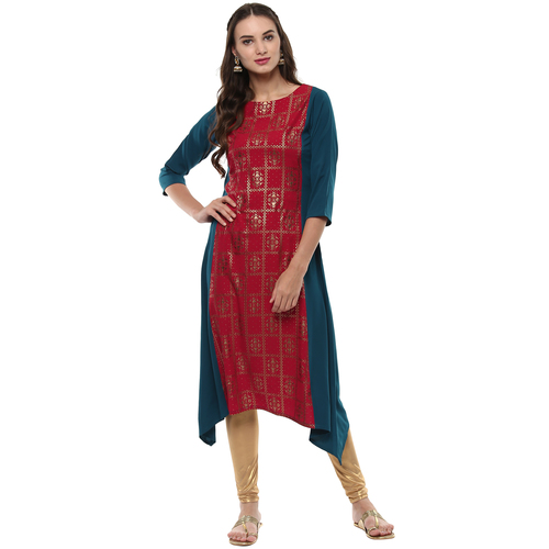 Foil Print Kurtis