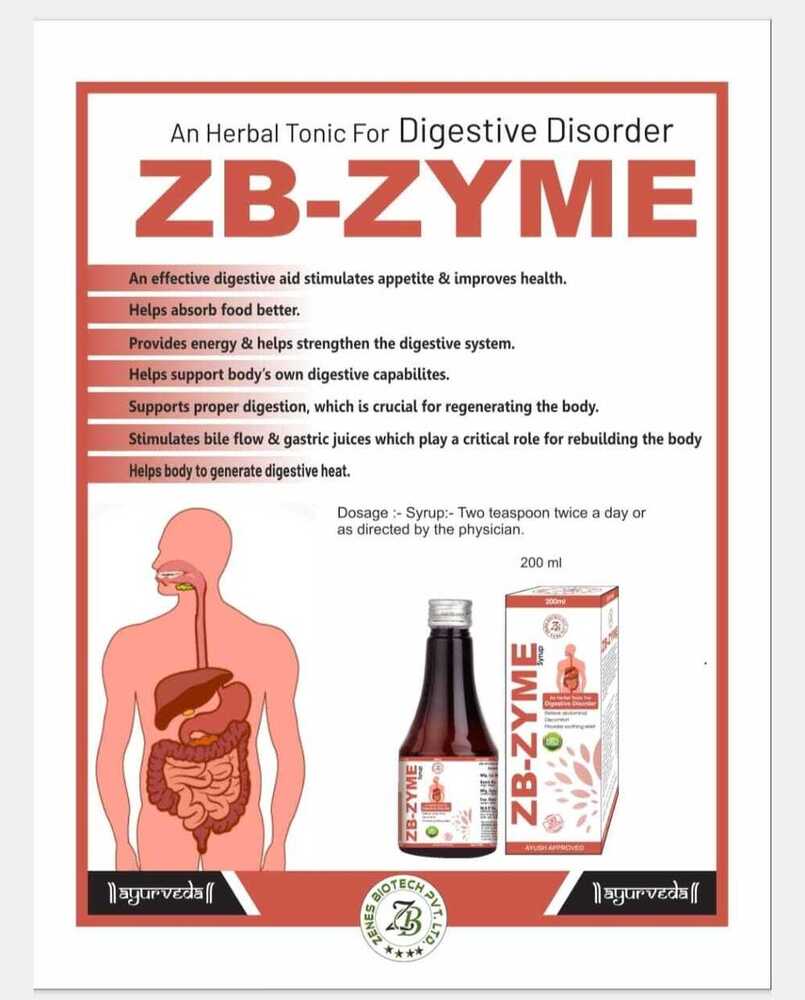 Zb-zyme Syrup 200 Ml in PCD