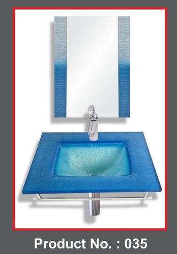 Blue Glass Wash Basin