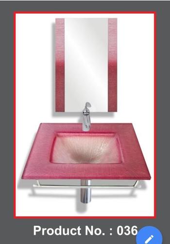 Pink Glass Wash Basin