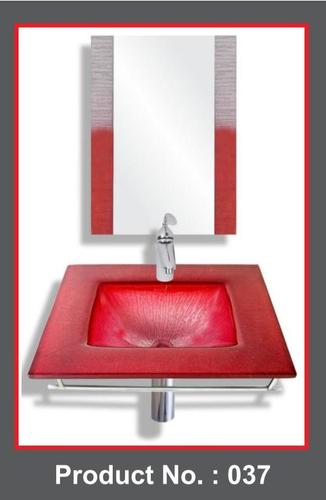 Red Glass Wash Basin