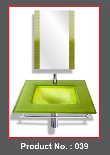 Green Glass Wash Basin
