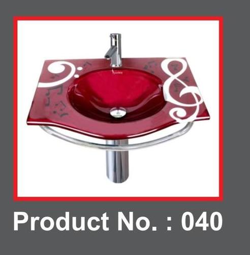 Red Glass Wash Basin