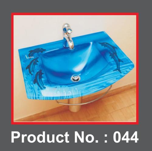 Blue Glass Wash Basin
