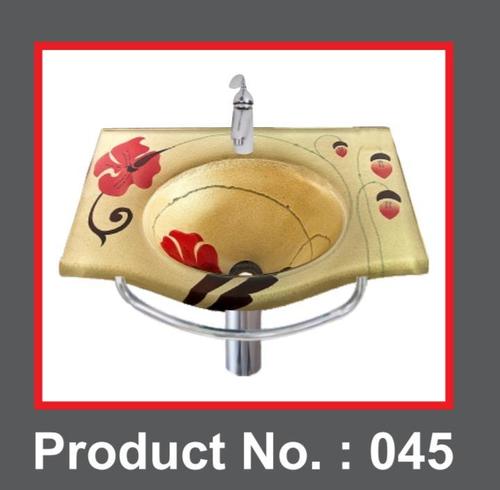 Cream Glass Wash Basin