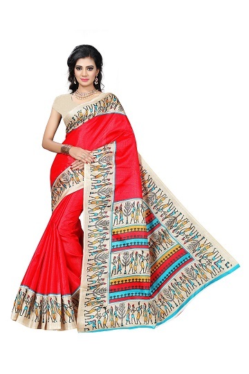 Fancy Printed Bhagalpuri Saree