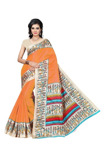 Fancy Printed Bhagalpuri Saree