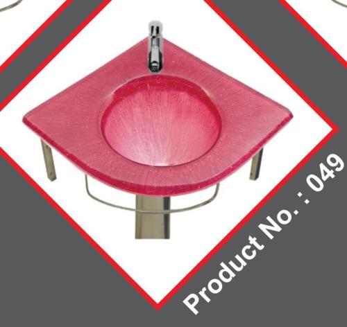 Pink Glass Wash Basin